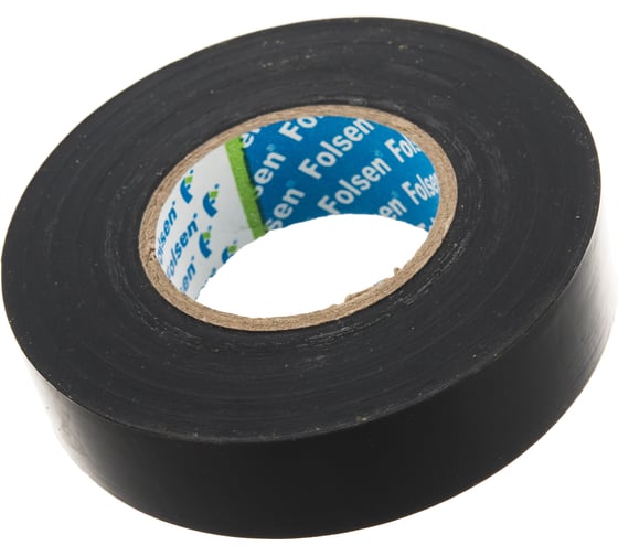 Изоляционная лента Folsen 19ммx20м черная Premium от -18oC до +105oC 012104