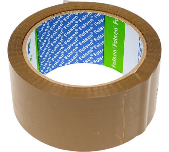 Упаковочная лента Folsen 48 мм x 66 м, коричневая Hot-melt PP 45 мк 0421848