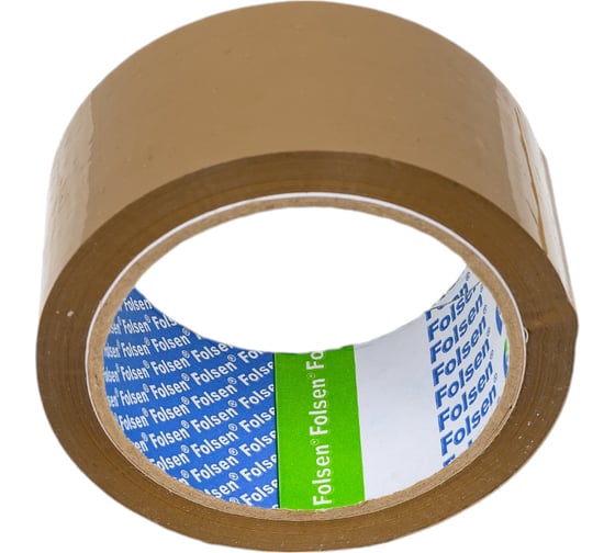 Упаковочная лента Folsen 48 мм x 66 м, коричневая Hot-melt PP 45 мк 0421848