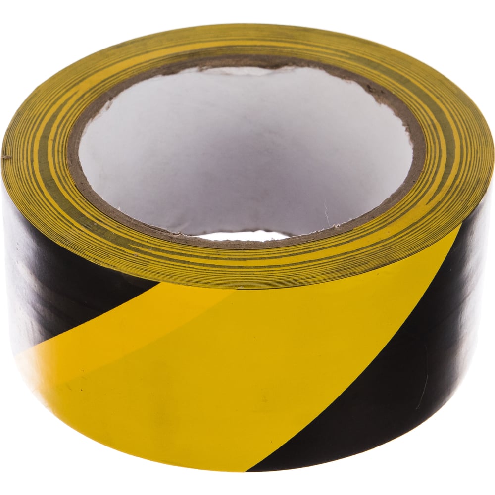  сигнальная лента Folsen 50ммx33м желто-чёрная PVC 0663350 .