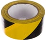 Клейкая сигнальная лента Folsen 50ммx33м желто-чёрная PVC 0663350