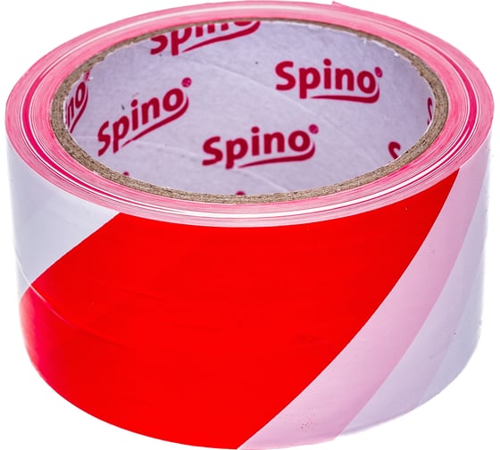 Сигнальная лента SPINO 50ммx100м красно-белая PE 78050