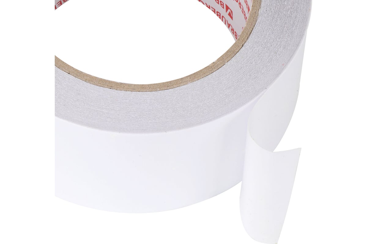 Двухсторонняя клейкая лента BRAUBERG 50 мм х 25 м, 90 микрон, подвес ...