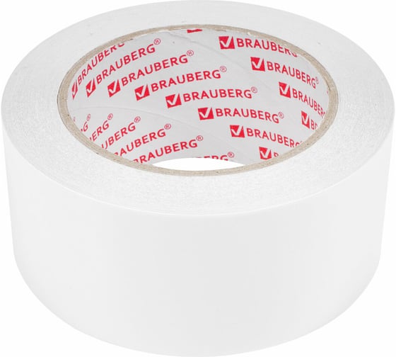 Двухсторонняя клейкая лента BRAUBERG 50 мм х 25 м, 90 микрон, подвес 600480