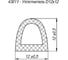 Самоклеящийся уплотнитель FUARO ADH/D-12x12mm, BLACK черный 150m 43011 3