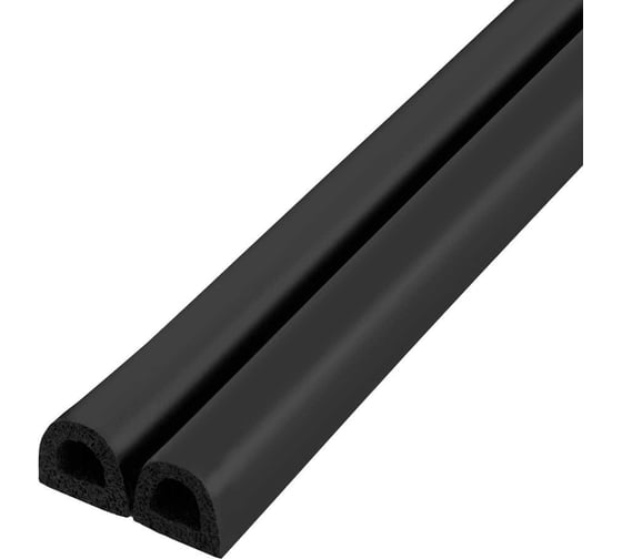 Самоклеящийся уплотнитель FUARO ADH/D-9x7,5mm, BLACK черный 100m 43015