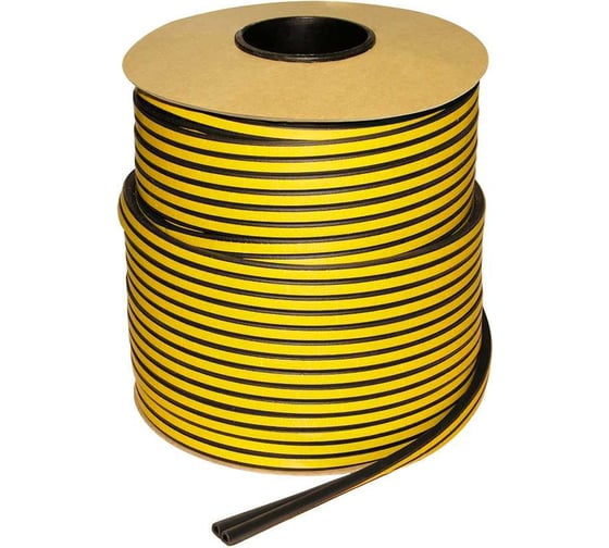 Самоклеящийся уплотнитель FUARO ADH/D-9x7,5mm, BLACK черный 100m 43015