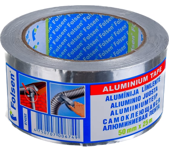 Алюминиевая лента Folsen 50мм x 25м 63мкм 074252