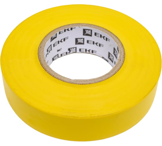 Изолента EKF 0,18x19 мм, 20 м, желтая plc-iz-a-y