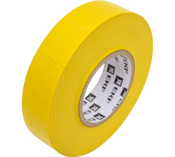 Изолента EKF 0,18x19 мм, 20 м, желтая plc-iz-a-y