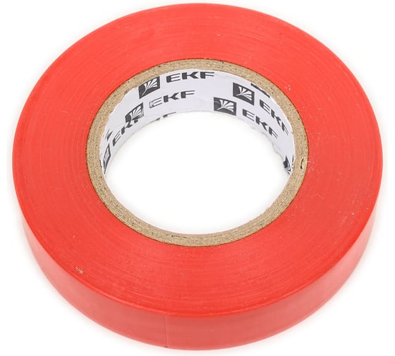 Изолента EKF 0,13x15 мм, 20 м, красная plc-iz-b-r