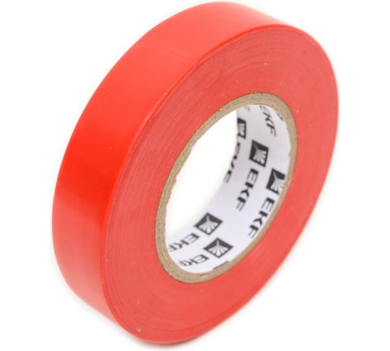 Изолента EKF 0,13x15 мм, 20 м, красная plc-iz-b-r