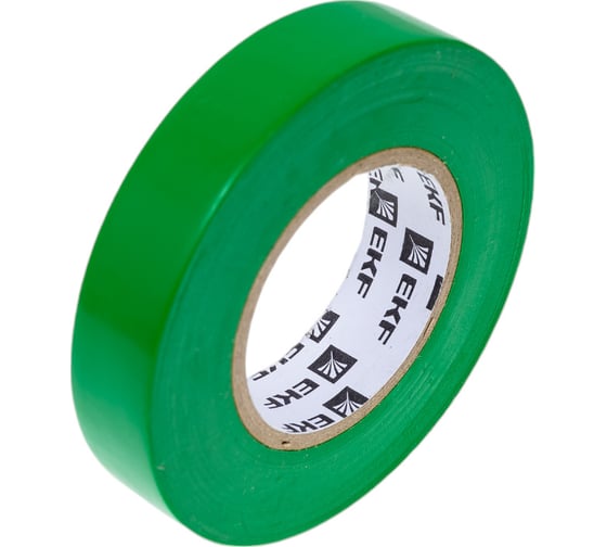 Изолента EKF 0,13x15 мм, 20 м, зеленая plc-iz-b-g