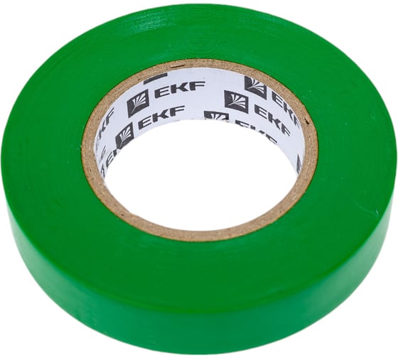 Изолента EKF 0,13x15 мм, 20 м, зеленая plc-iz-b-g