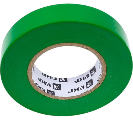 Изолента EKF 0,13x15 мм, 20 м, зеленая plc-iz-b-g