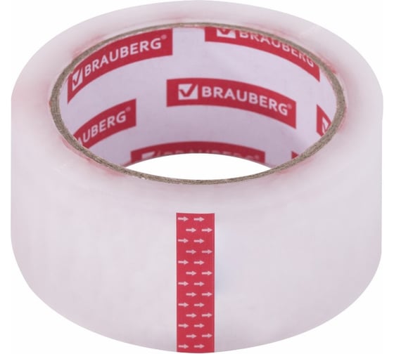 Упаковочная клейкая лента BRAUBERG Original, 48 мм х 66 м, прозрачная, толщина 45 микрон 440172