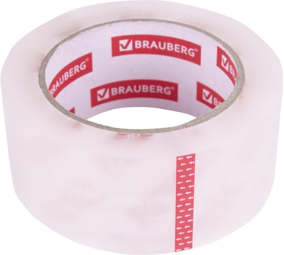 Упаковочная клейкая лента BRAUBERG Original, 48 мм х 100 м, прозрачная, толщина 45 микрон 440174