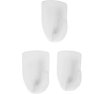 Самоклеящийся держатель ТУНДРА krep, 45x45 мм, цвет белый, 3 шт. МИКС 6869949