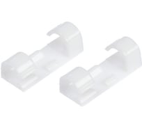 Самоклеящийся держатель для проводов и гирлянд ТУНДРА krep, 15x40 мм, цвет белый, 16 шт. 7557842