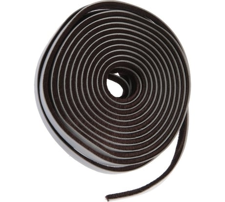 Щеточный самоклеящийся уплотнитель ТУНДРА 9x5 мм, коричневый, 10 м. 9103461