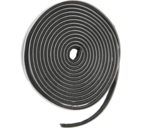 Щеточный самоклеящийся уплотнитель ТУНДРА 9x5 мм, серый, 10 м. 9103462