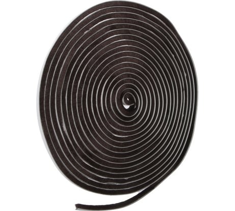 ТУНДРА Уплотнитель щеточный самоклеящийся , 7x8 мм, коричневый, 10 м 9103459