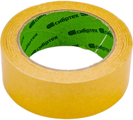 Двусторонняя клейкая лента СИБРТЕХ 38x25, на полипропиленовой основе 88807