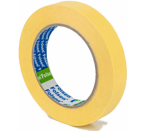 Малярная лента Folsen желтая 60oC 19мм x 50м 02319 1