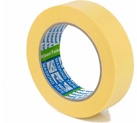 Малярная лента Folsen желтая 80oC 30мм x 50м 02230