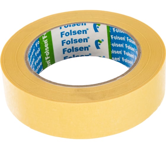 Малярная лента Folsen желтая 80oC 30мм x 50м 02230