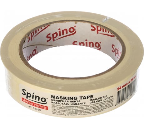 Малярная лента SPINO белая 60oC 24мм x 50м 62425