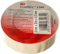Универсальная изоляционная лента 3М Temflex 1300 белая 19мм х 20м х 0,13мм 7000062623