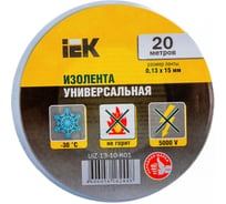 Изолента ПВХ 15мм, 20м, белая IEK ИЭК UIZ-13-10-K01
