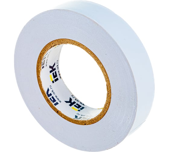 Изолента ПВХ 15мм, 20м, белая IEK ИЭК UIZ-13-10-K01