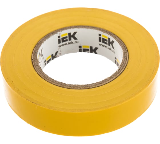 Изолента ПВХ 15мм, 20м, желтая IEK ИЭК UIZ-13-10-K05