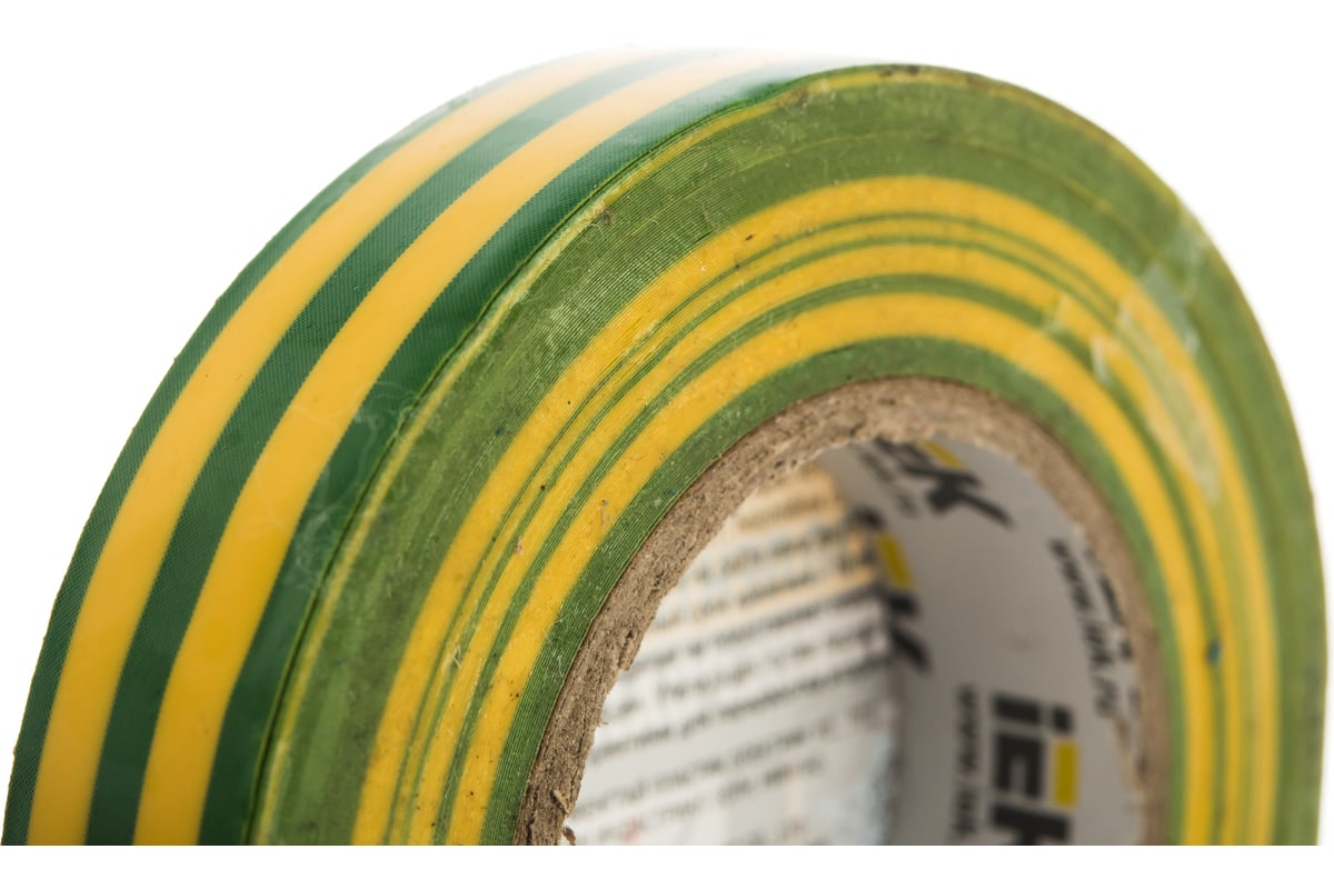 Изолента ПВХ 15мм, 20м, желто-зеленая IEK ИЭК UIZ-13-10-K52 - выгодная ...