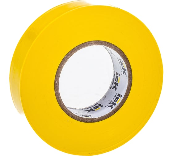 Изолента ПВХ 19мм, 20м, желтая IEK ИЭК UIZ-20-10-K05
