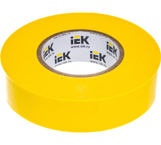 Изолента ПВХ 19мм, 20м, желтая IEK ИЭК UIZ-20-10-K05