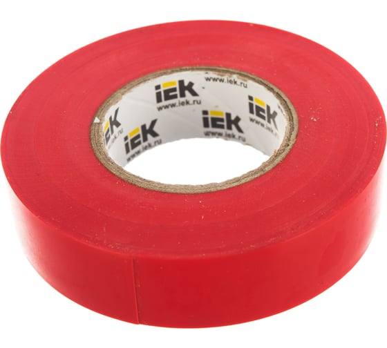 Изолента ПВХ 19мм, 20м, красная IEK ИЭК UIZ-20-10-K04