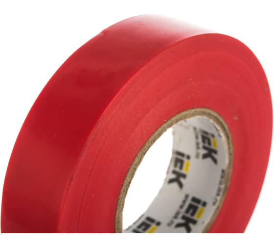 Изолента ПВХ 19мм, 20м, красная IEK ИЭК UIZ-20-10-K04