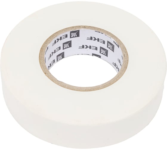 Изолента EKF 0,18x19 мм, 20 м, белая, 10 шт. plc-iz-a-w