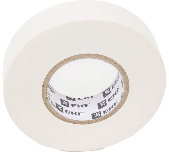 Изолента EKF 0,18x19 мм, 20 м, белая, 10 шт. plc-iz-a-w