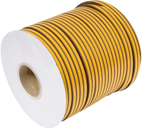 Самоклеящийся резиновый уплотнитель SDM тип D, 9х7 мм, коричневый, 100 м 00-00004741