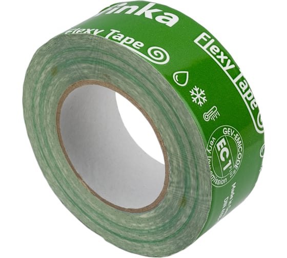 Клейкая лента Finka Flexy Tape 50 ммх25 м для склейки мембраны и пароизоляции, армированная FFT5025