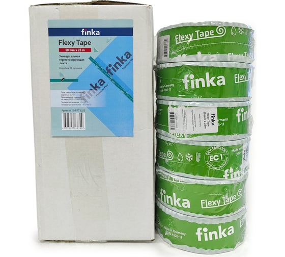 Клейкая лента Finka Flexy Tape 12 шт, 50 ммх25 м 12-FFT5025