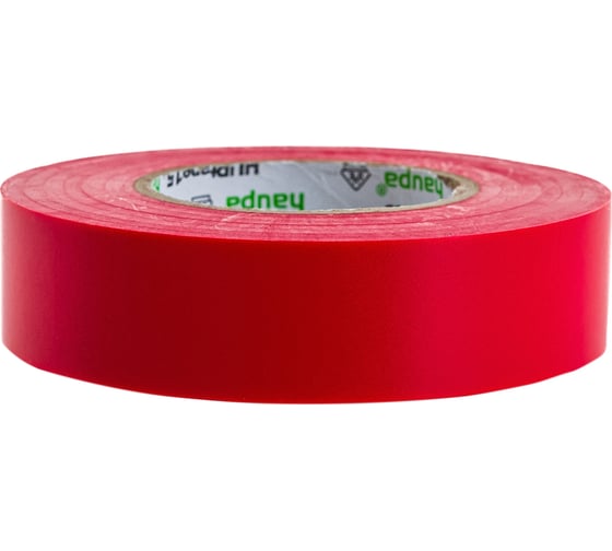 Изолента HAUPA ПВХ красный 19 ммх20 м, d 74 мм 263852