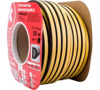 Гаражный уплотнитель STARFIX тип D, черный, 21x15 мм, 50 м SF1016-00 26990846