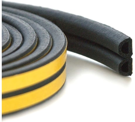 Уплотнитель STARFIX тип D, черный, 9x8 мм, 100 м SF1013-03