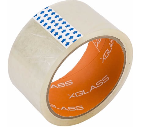 Прозрачная упаковочная клейкая лента X-Glass 50 мм х 50 м, 43 мкм, 160094