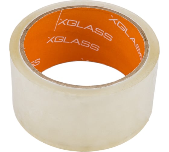 Прозрачная упаковочная клейкая лента X-Glass 50 мм х 50 м, 43 мкм, 160094